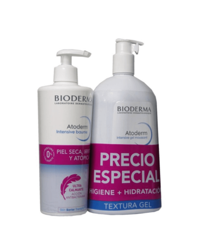 Bioderma Pack Atoderm Intensive Gel Espumoso 1L + Intensive Bálsamo 500ml